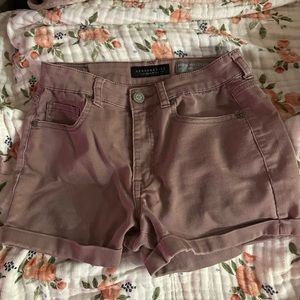 Mauve high waisted Aeropostale midi shorts